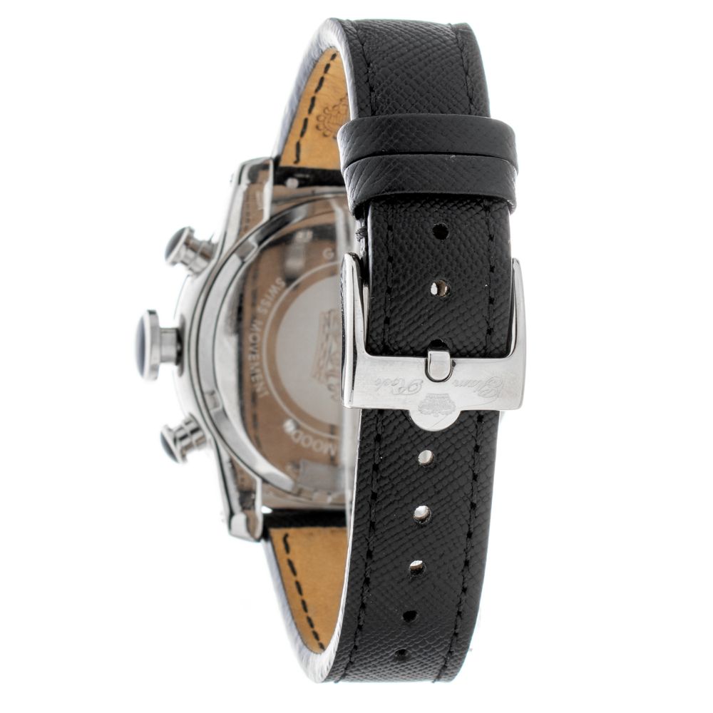 GLAM ROCK Black Leather Dress Watch by GLAM ROCK
