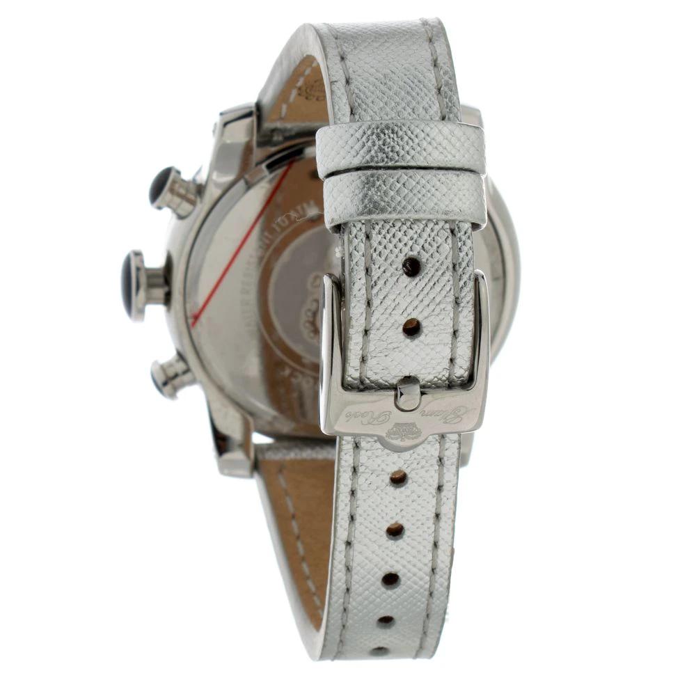 GLAM ROCK Silver Leather Dress Watch by GLAM ROCK