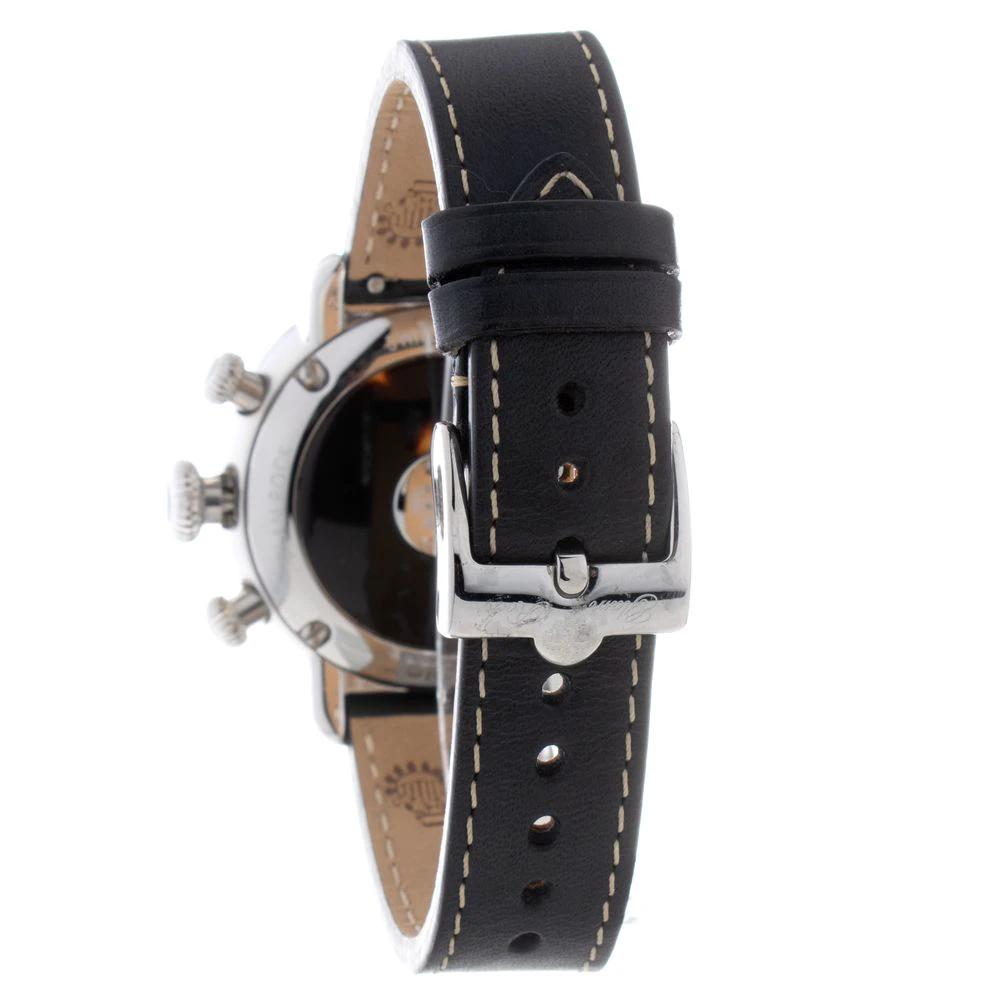 GLAM ROCK Black Leather Dress Watch by GLAM ROCK