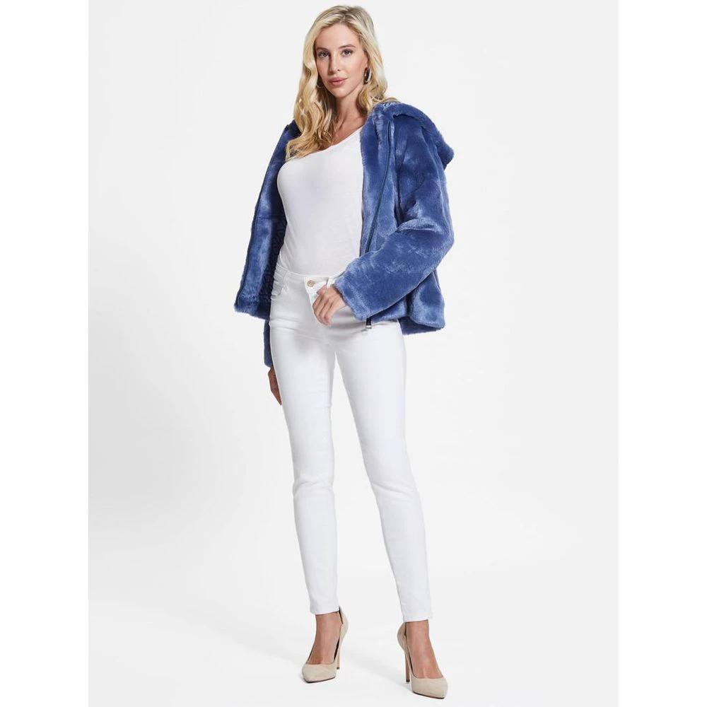 Guess Blue Marabou Coat by Guess