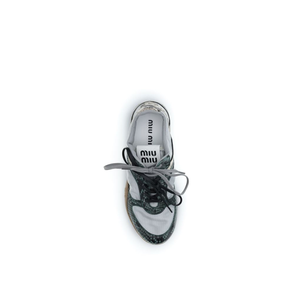 Miu Miu Gray Other Fibres Athletic Sneakers by Miu Miu