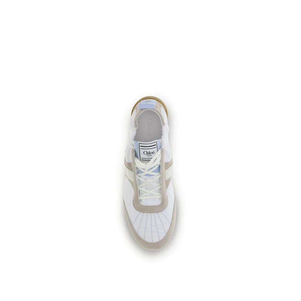 Chloé White Calf Leather Bos Taurus Athletic Sneakers by Chloé