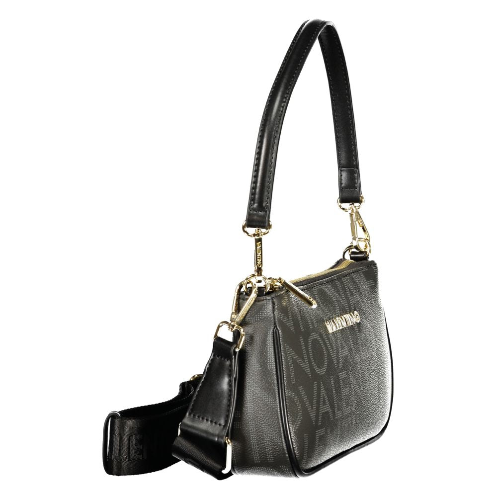 Valentino Nero Poliuretano Donna Bag with Removable Shoulder Strap