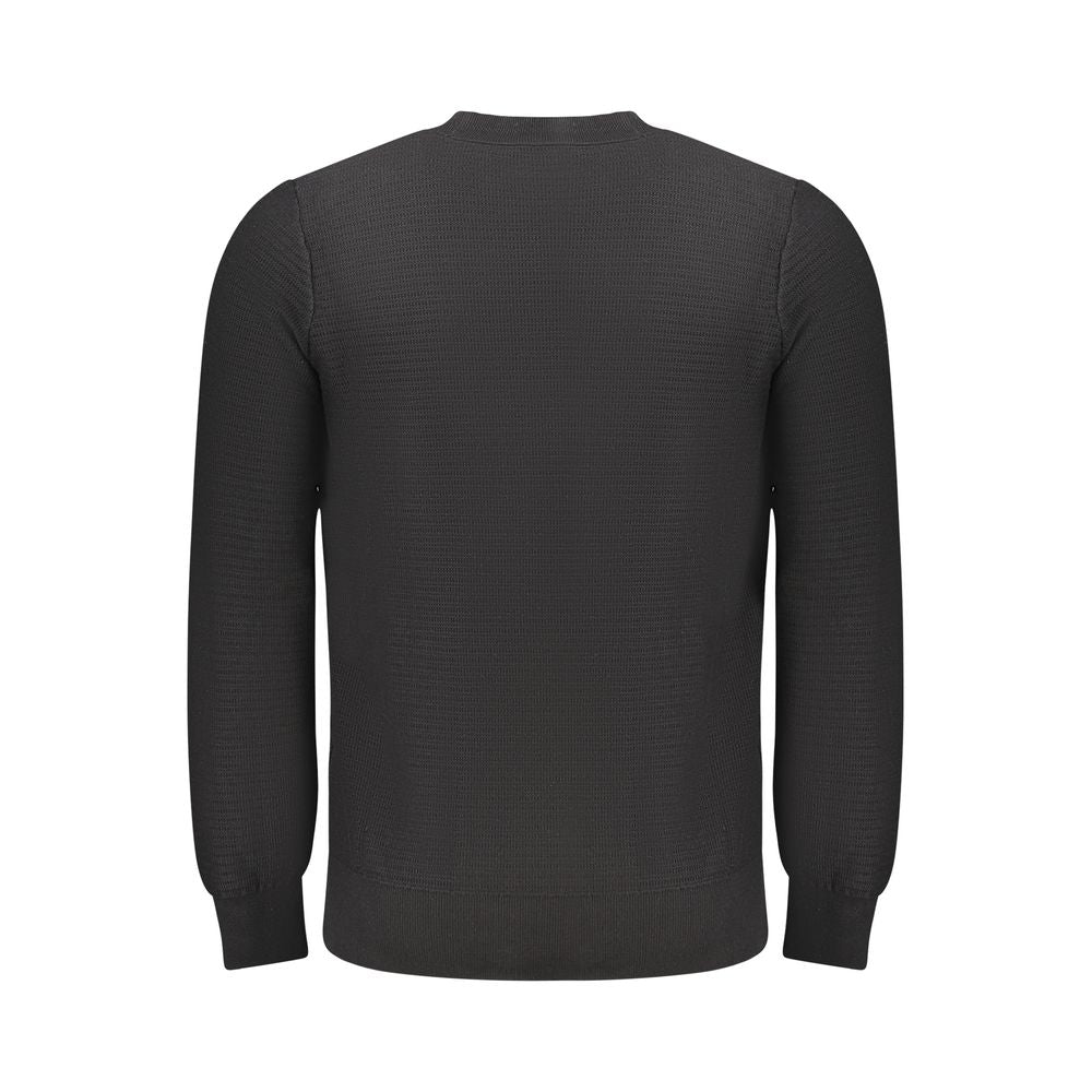 T-shirt manches longues Hugo Boss homme en coton et cachemire noir – BO-33819