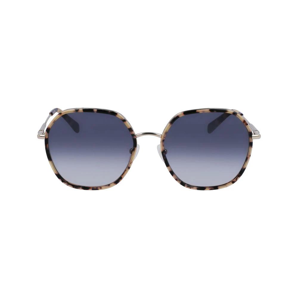 Longchamp Gold Metal Sunglasses by Longchamp