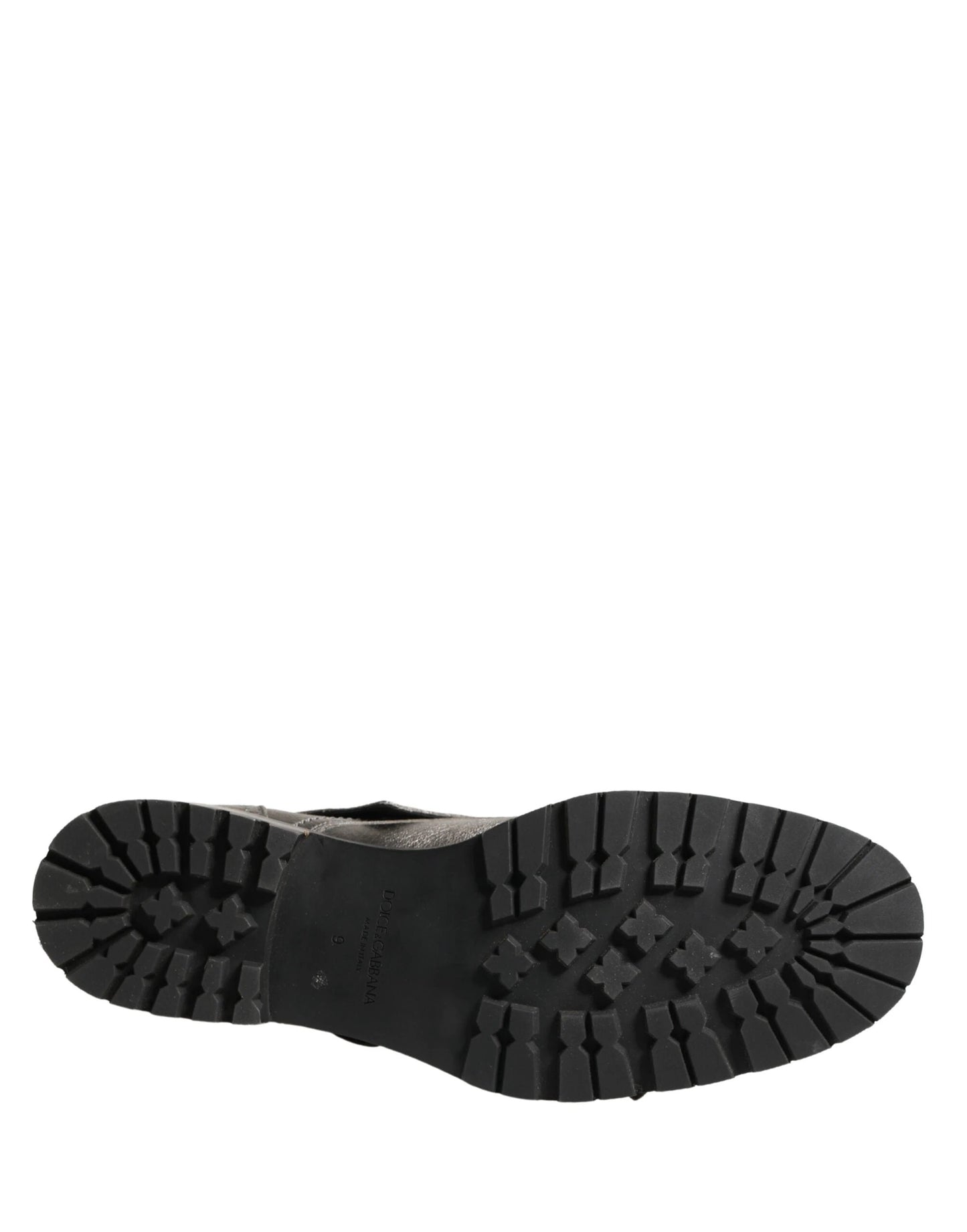 Dolce & Gabbana Metallic Silver Leather Buckle Ankle Boots Shoes by Dolce & Gabbana