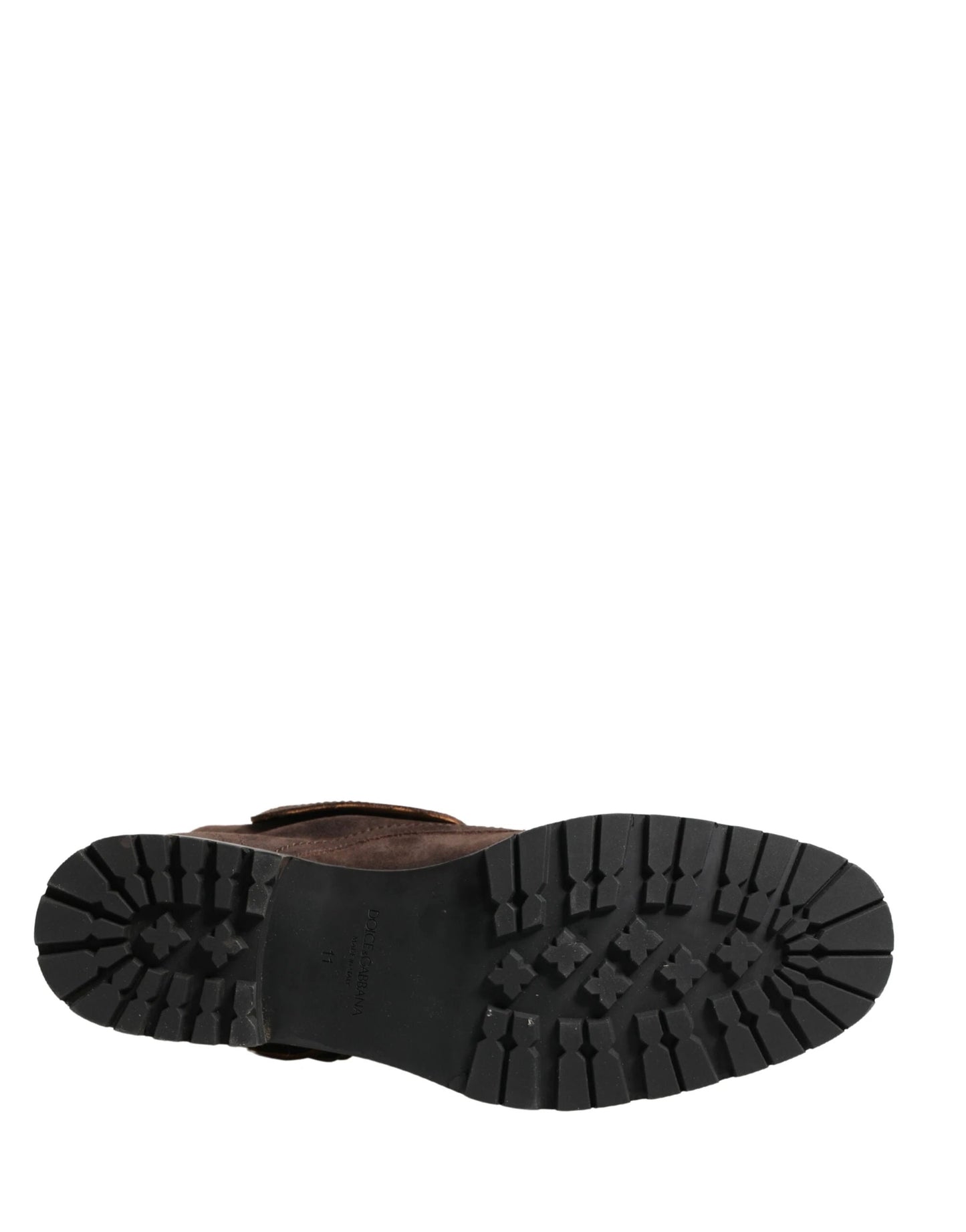 Dolce & Gabbana Brown Suede Leather Combat Ankle Boots Shoes by Dolce & Gabbana