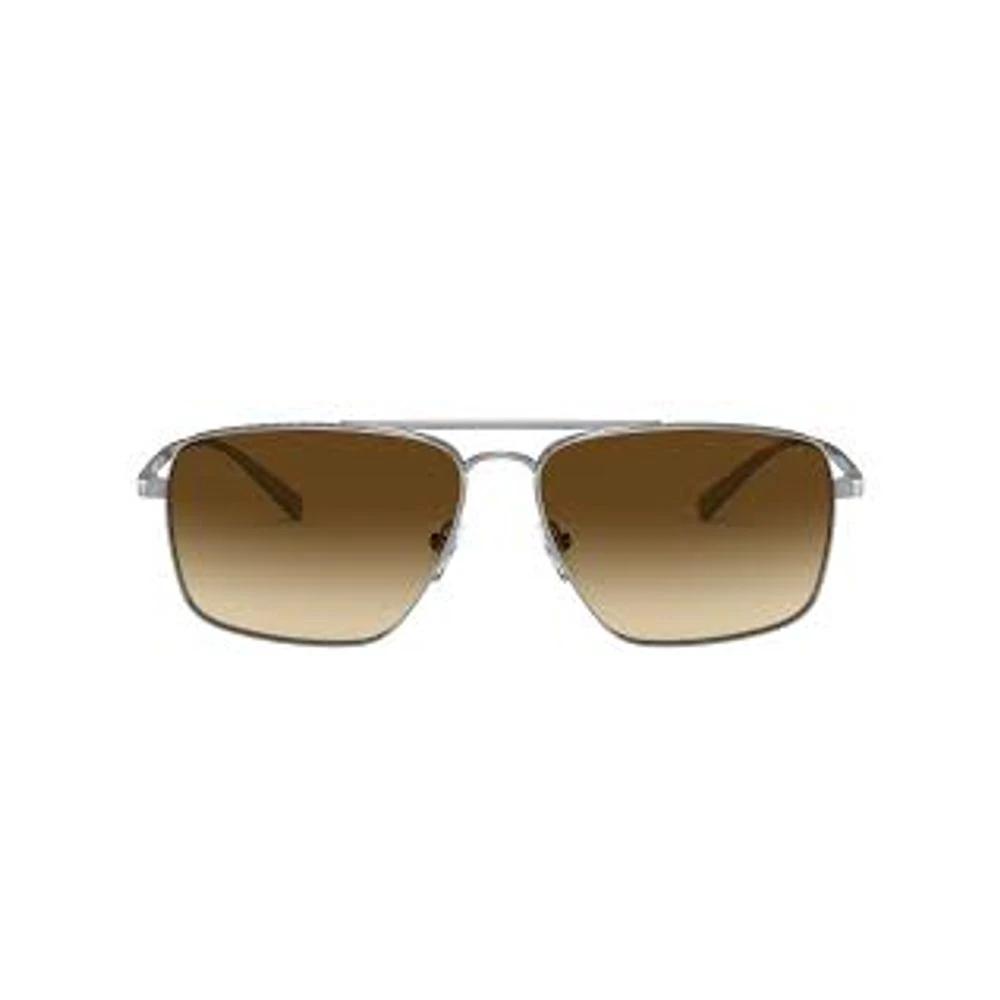 Versace Gray Metal Sunglasses by Versace