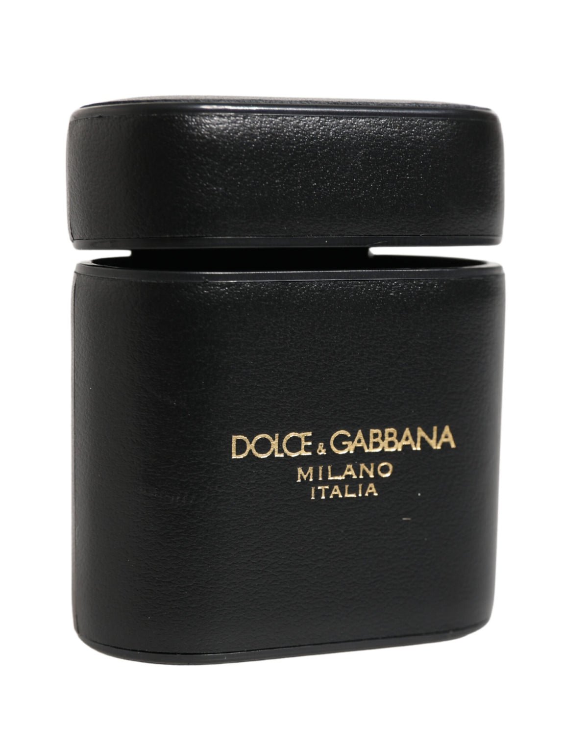 Étui AirPods Dolce & Gabbana femme à rabat en cuir de veau noir – SMY11117