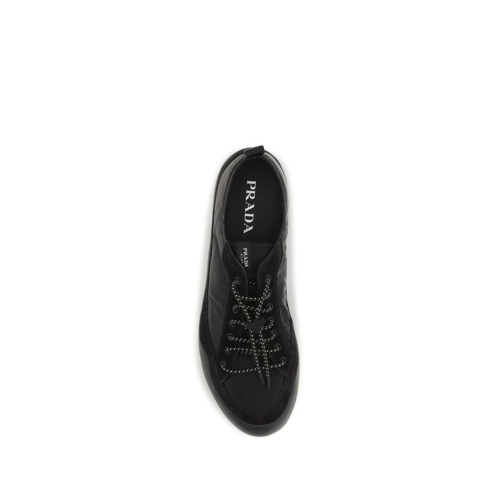 Prada Black Recycled Polyamide Athletic Sneakers by Prada