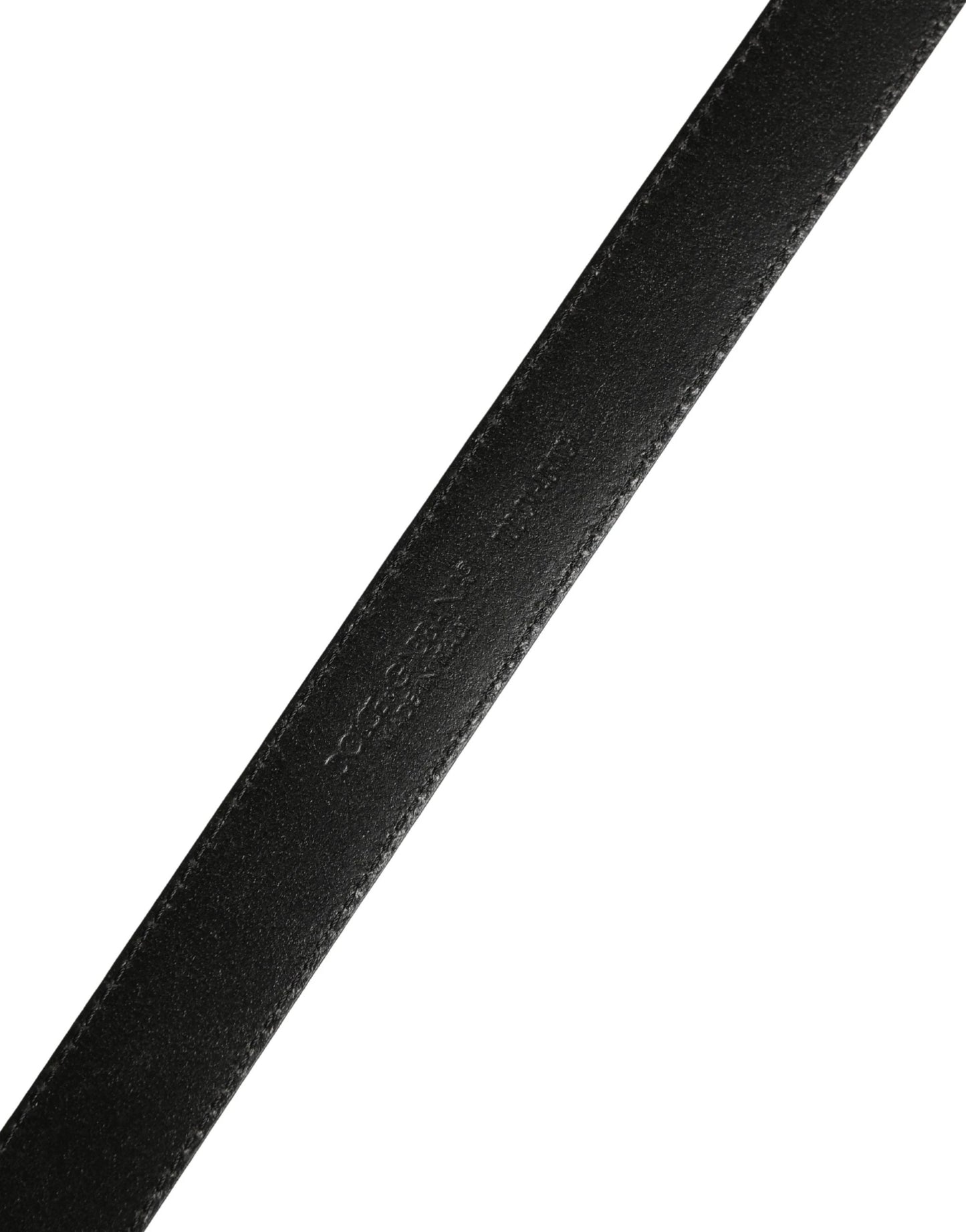 Dolce & Gabbana Men Black Calf Leather Logo Metal Buckle Belt by Dolce & Gabbana