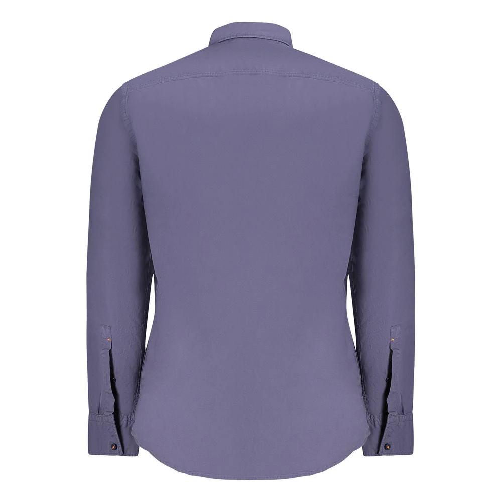 Hugo Boss Blue Cotton Men Shirt by Hugo Boss