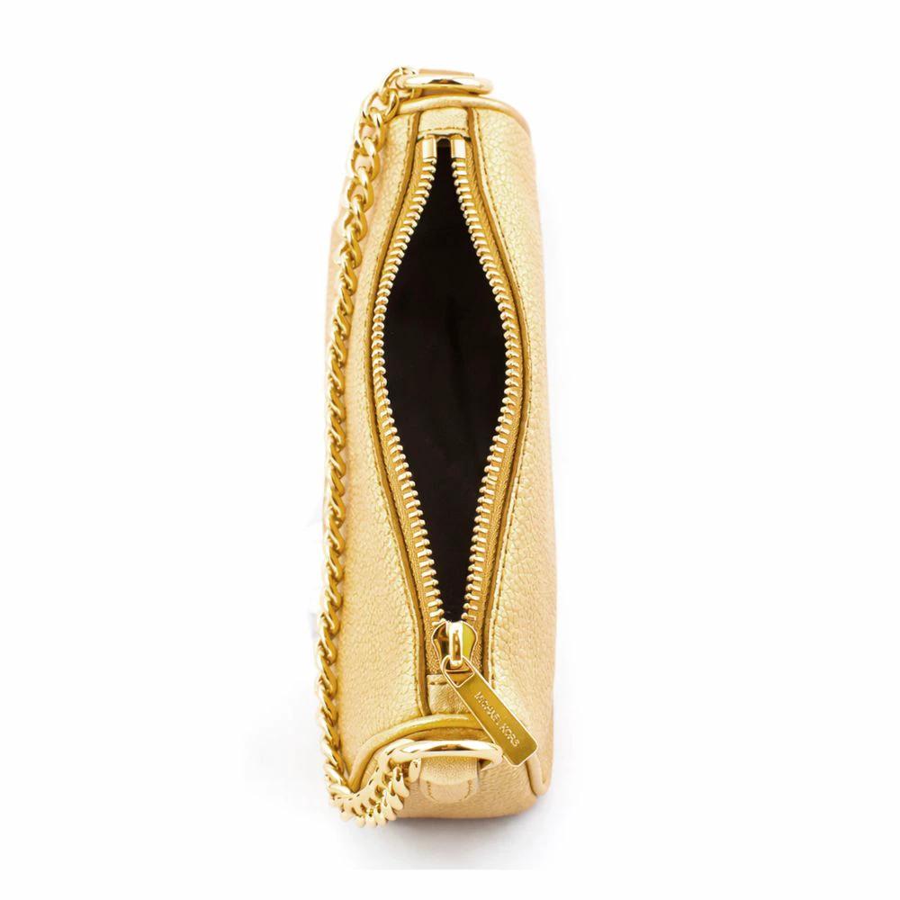 Michael Kors Gold Leather Shoulder Bag by Michael Kors