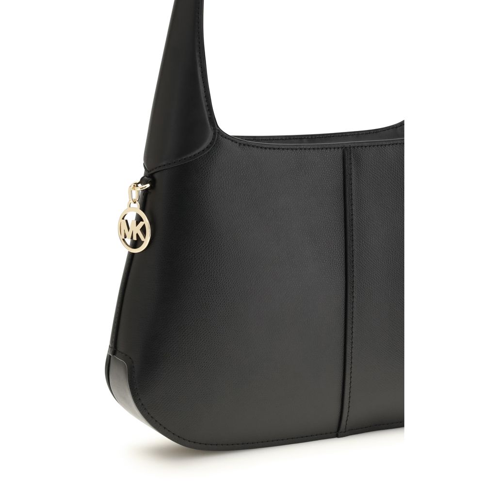 Michael Kors Black Calf Leather Bos Taurus Shoulder Bag by Michael Kors