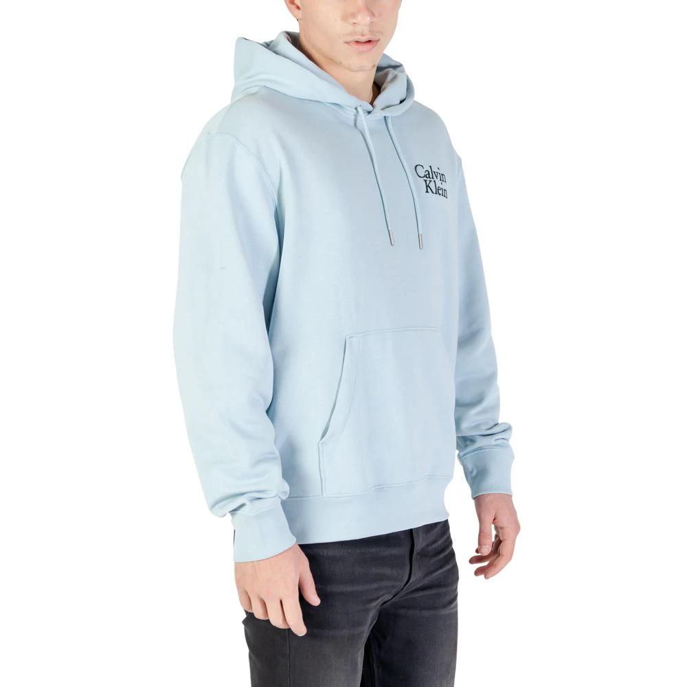 Calvin Klein Jeans Blue Cotton Hoodie by Calvin Klein Jeans