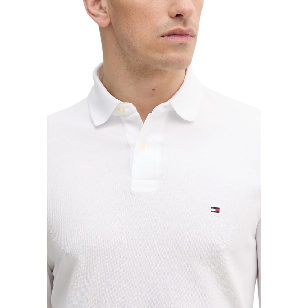 Tommy Hilfiger White Organic Cotton Long Sleeve T-Shirt by Tommy Hilfiger