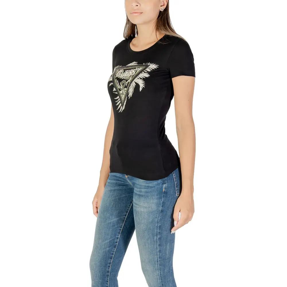 Guess Black Cotton T-Shirt by Guess
