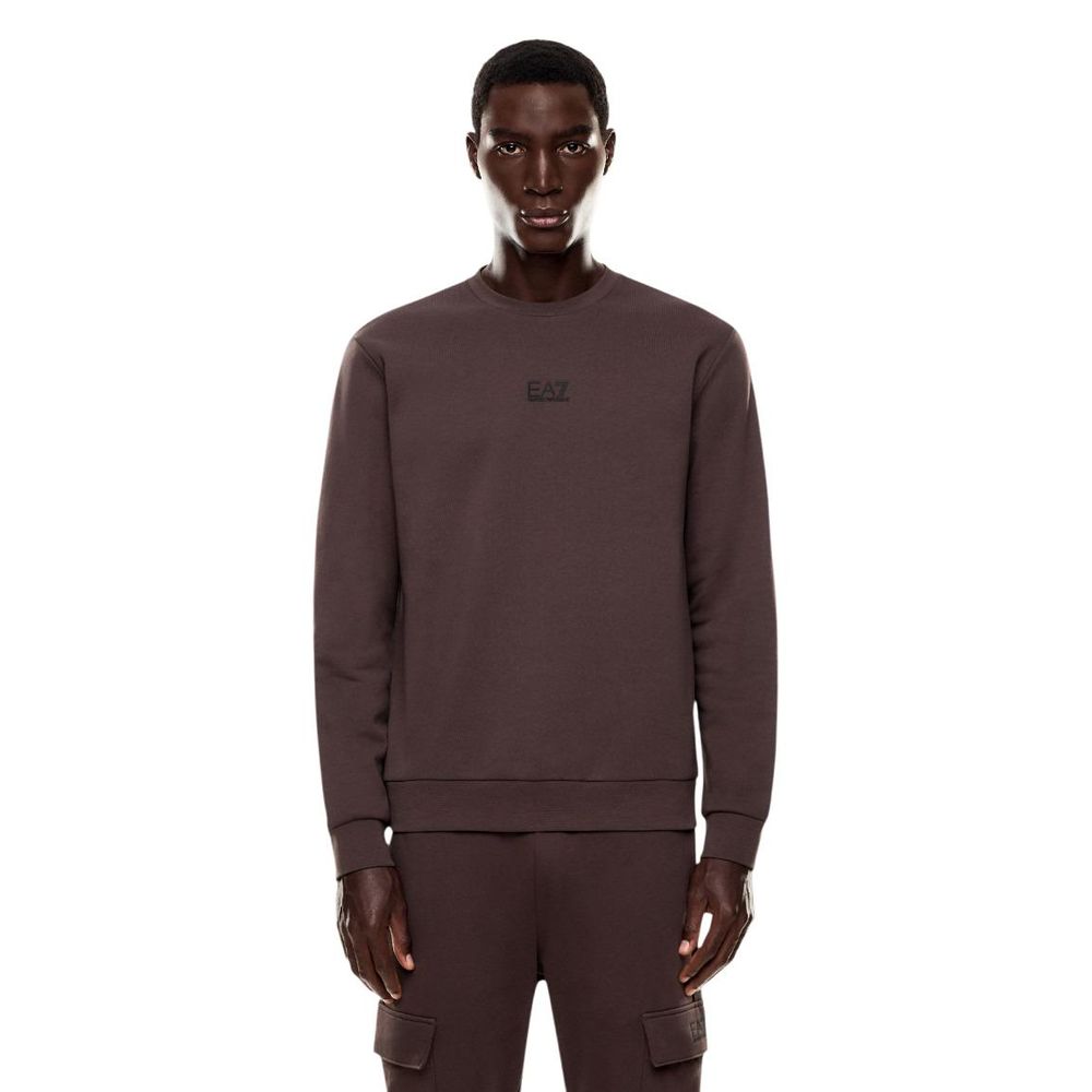 EA7 Emporio Armani Brown Cotton Sweatshirt