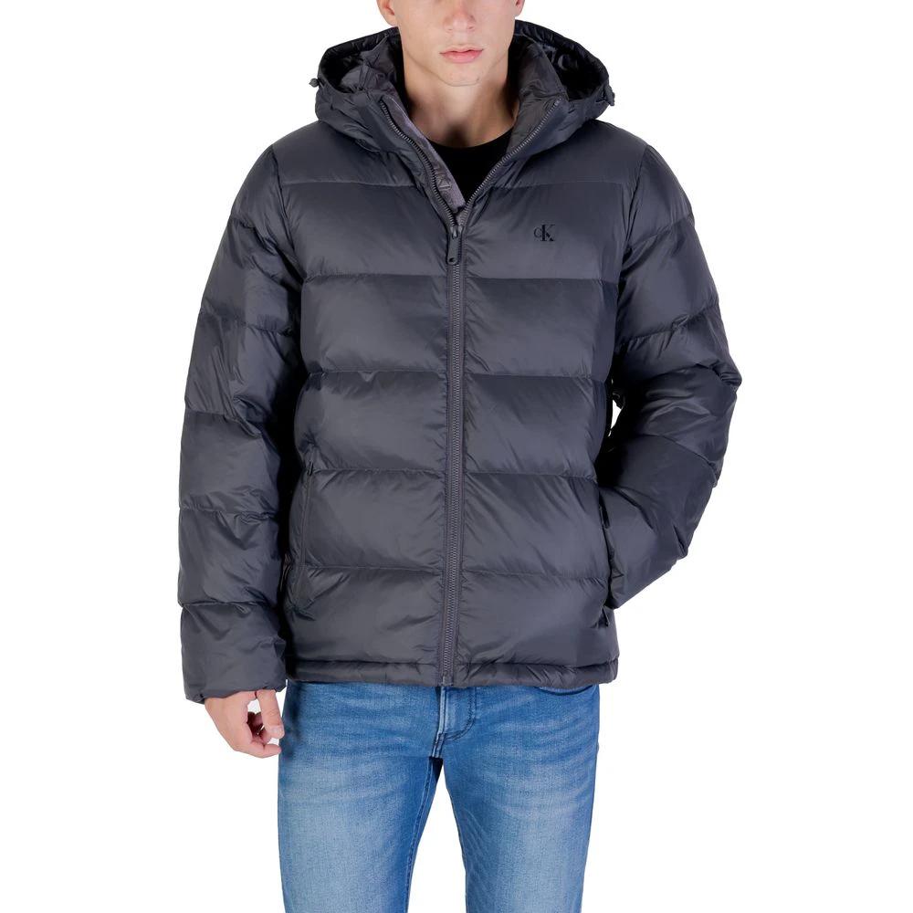 Calvin Klein Jeans Gray Polyamide Coat