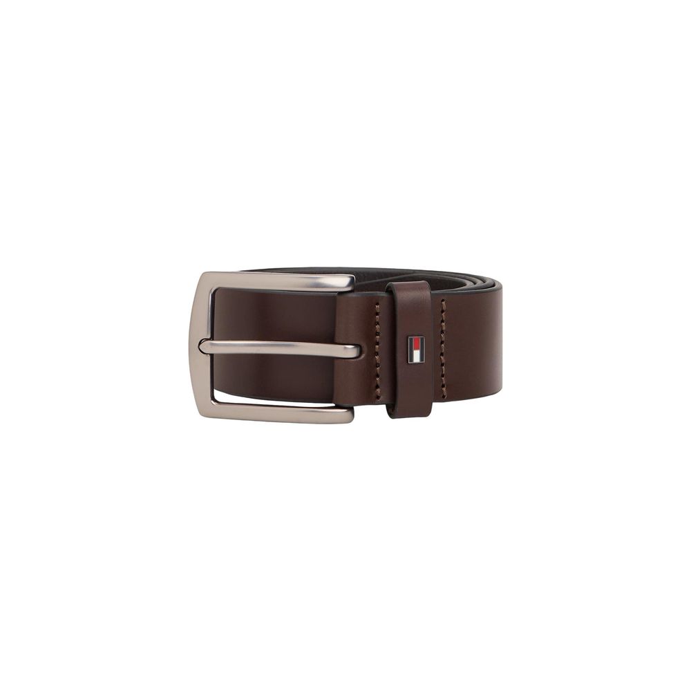 Tommy Hilfiger Denton 4.0 GP AM0AM13830 Ceinture En Cuir Pour Homme Avec Boucle Satinée Logo