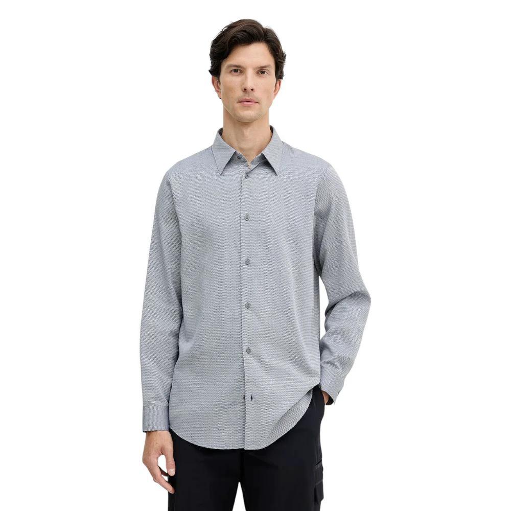 Armani Exchange Black And White Cotton Dress Shirt by Armani Exchange