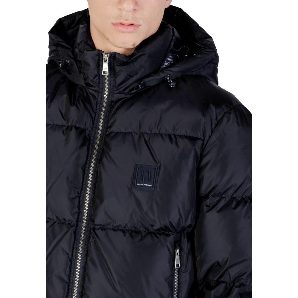 Armani Exchange Blue Polyamide Coat by Armani Exchange