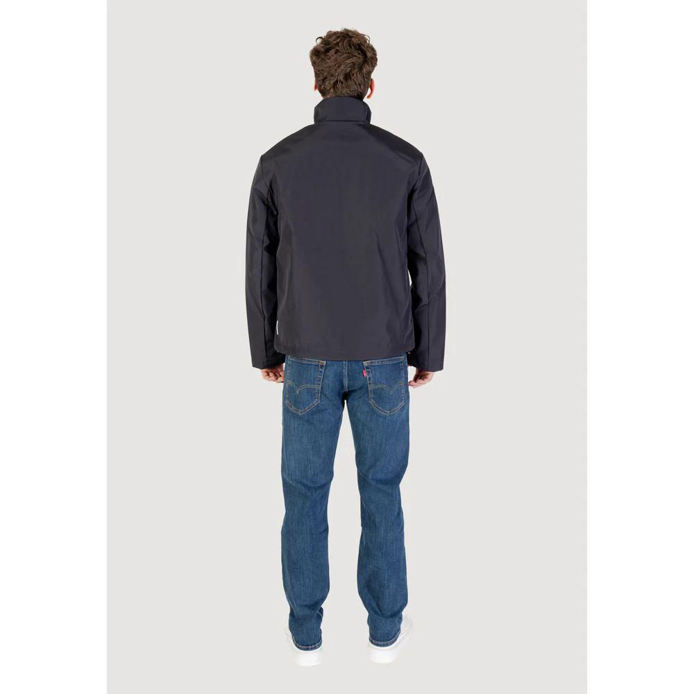 Armani Exchange Blue Polyester Full-Length Jacket by Armani Exchange