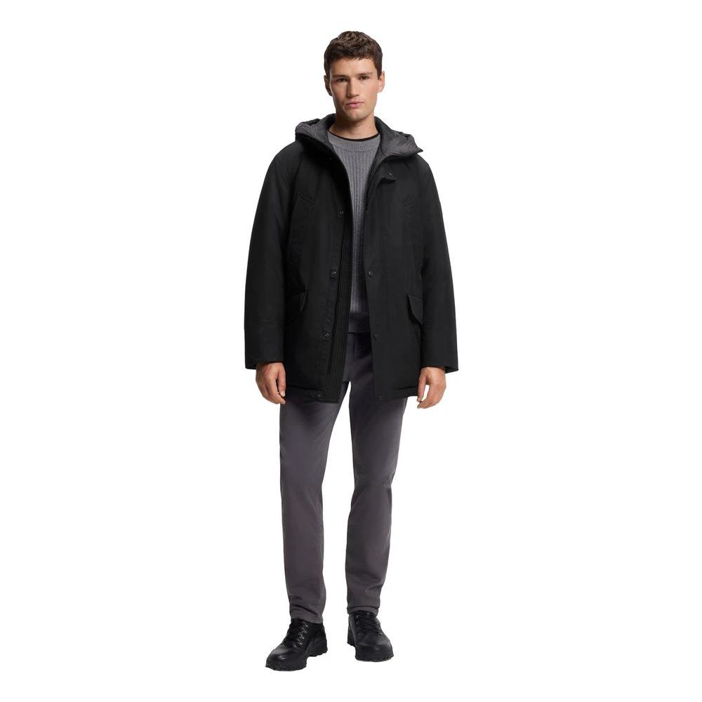 Hugo Boss Black Polyester Full-Length Jacket by Hugo Boss