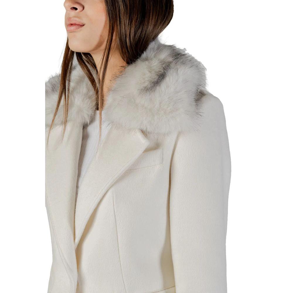 Guess Cream Polyester Coat