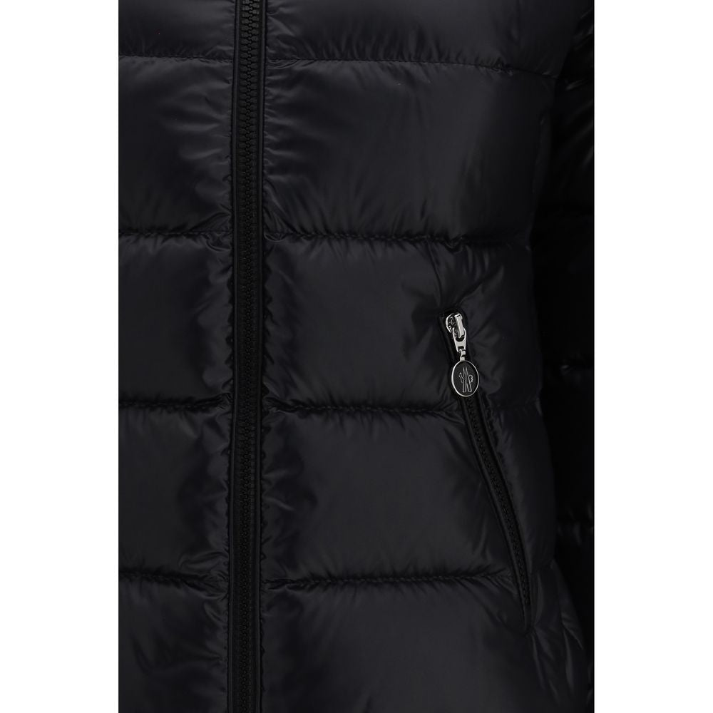 Moncler Doudoune Zippée En Polyamide Noir Avec Capuche