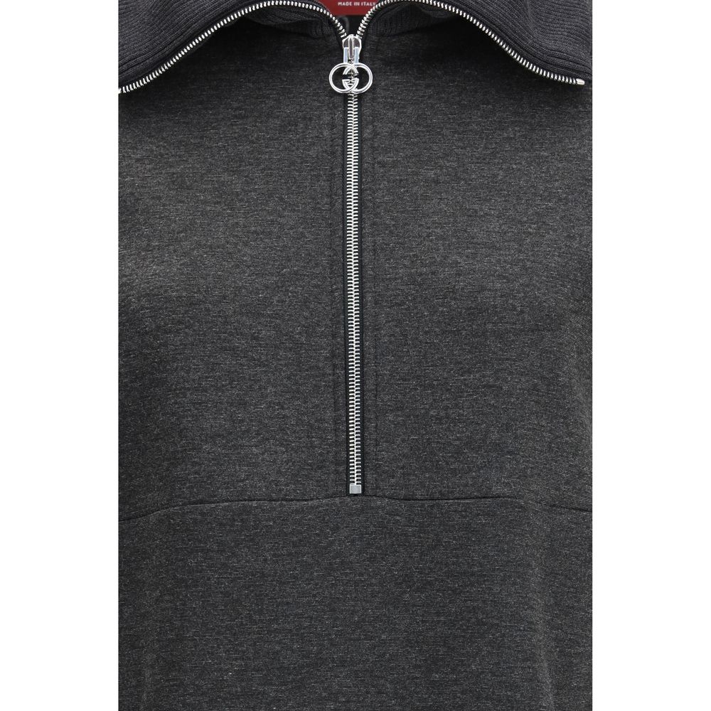 Robe zippée Gucci Double GG en coton gris – GU-847855XJHM61165