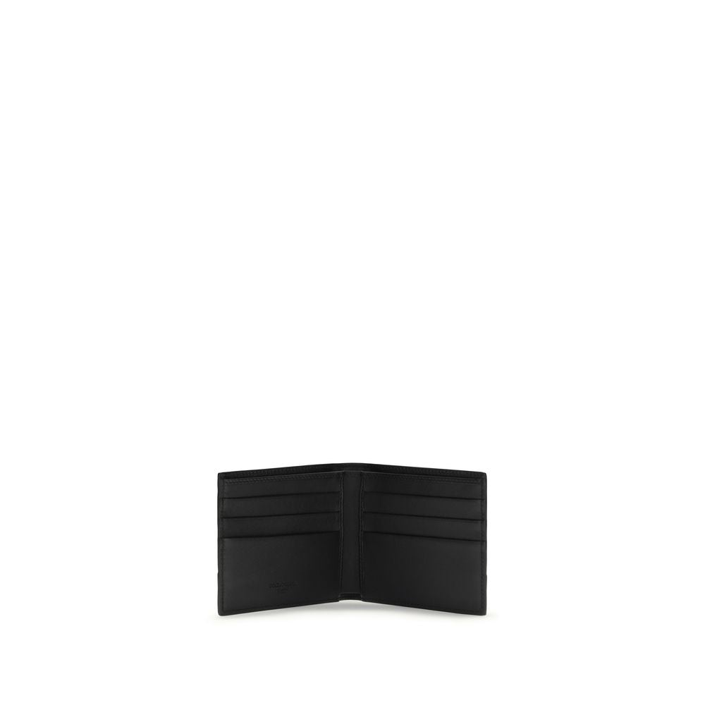 Dolce & Gabbana Black Calf Leather Bos Taurus Wallet