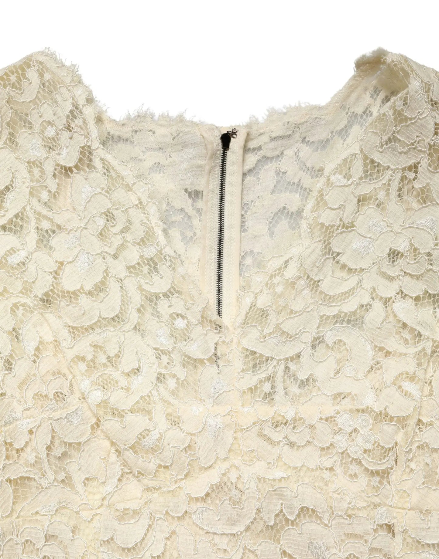 Dolce & Gabbana Off White Floral Lace Sheath Maxi Dress by Dolce & Gabbana