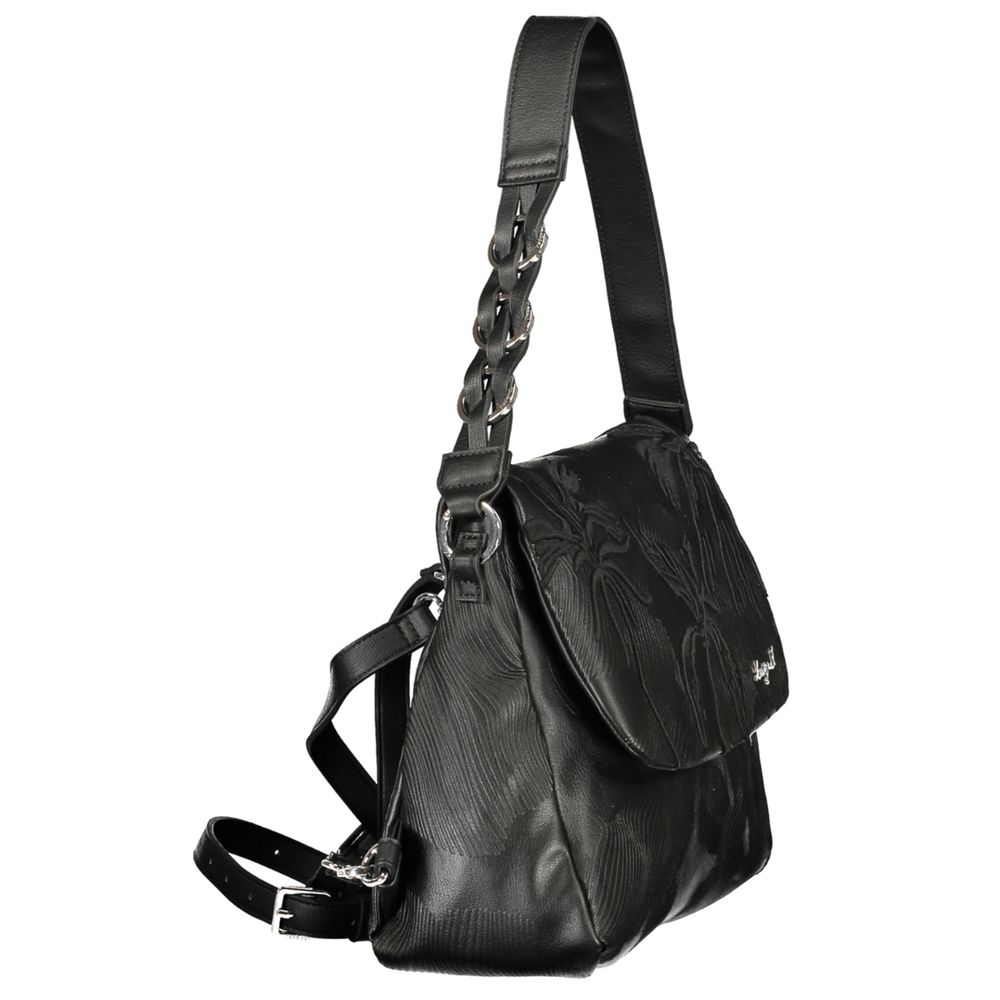 Sac à dos Desigual femme convertible en polyuréthane noir – DE-43195