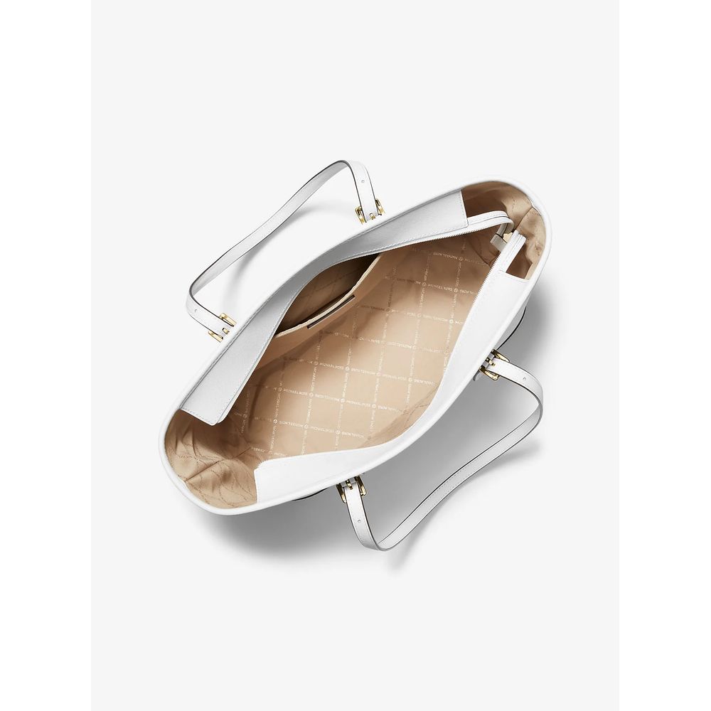 Sac Tote en Cuir Blanc Michael Kors Femme 45x29x16 cm