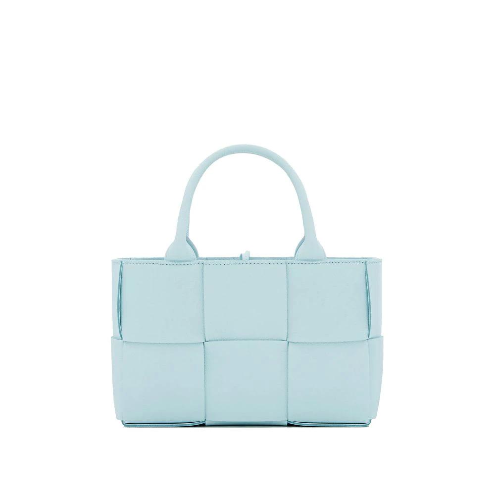 Bottega Veneta Blue Lamb Leather Tote Bag by Bottega Veneta