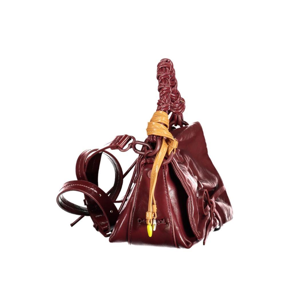 Sac à main Desigual femme mini Rodio Naron à rabat en polyuréthane bordeaux – DE-43331