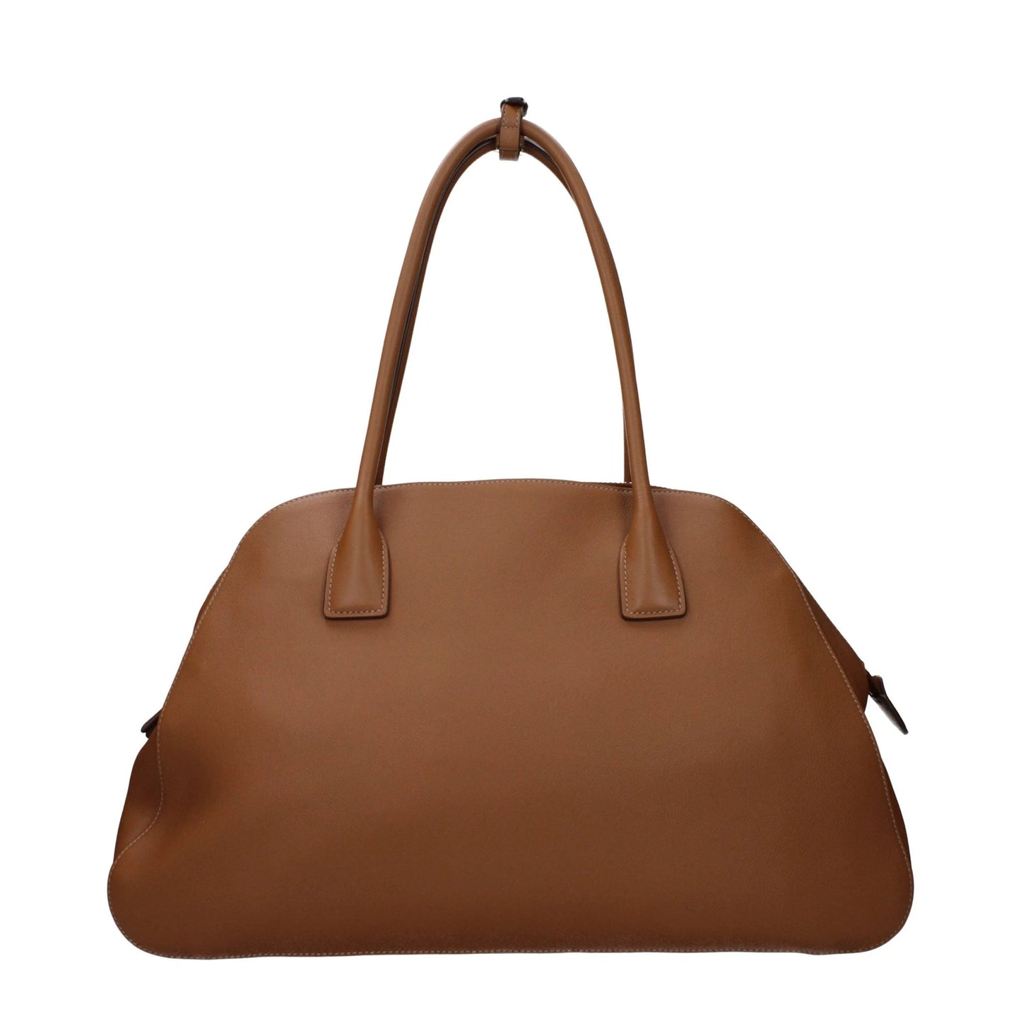 Prada Brown Leather Shoulder Bag by Prada