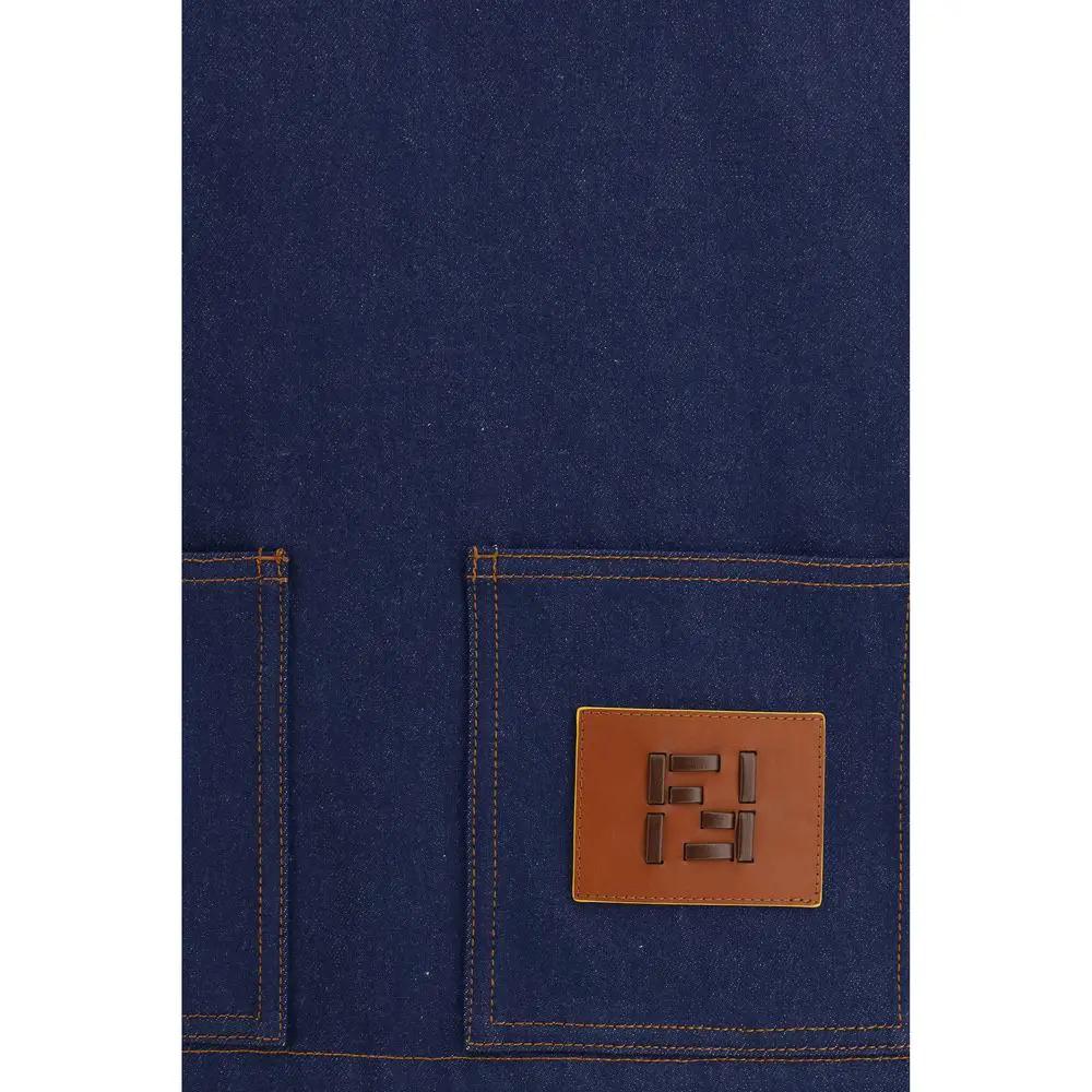 Fendi Blue Cotton Denim Jacket by Fendi