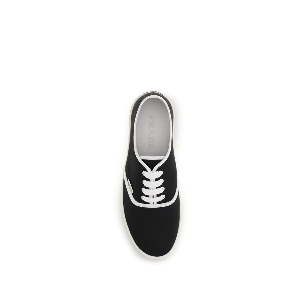 Prada Black Cotton Athletic Sneakers by Prada