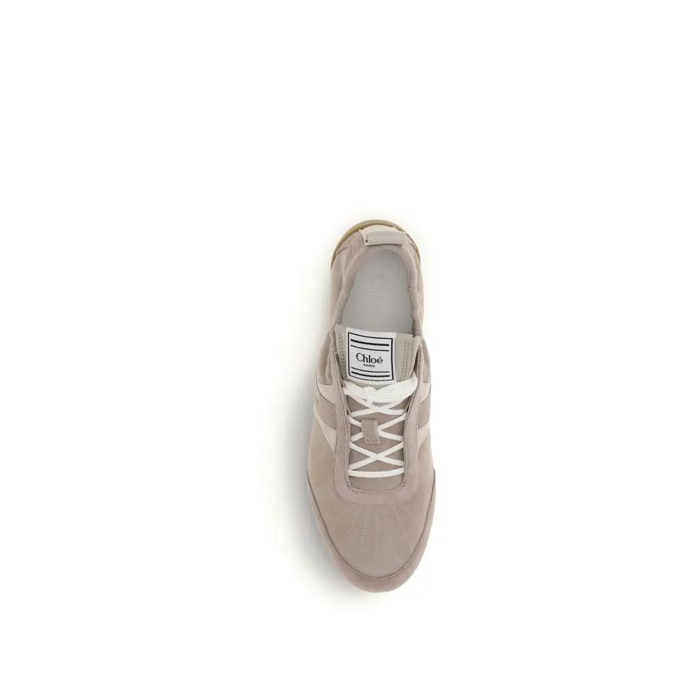Chloé Beige Calf Leather Bos Taurus Athletic Sneakers by Chloé