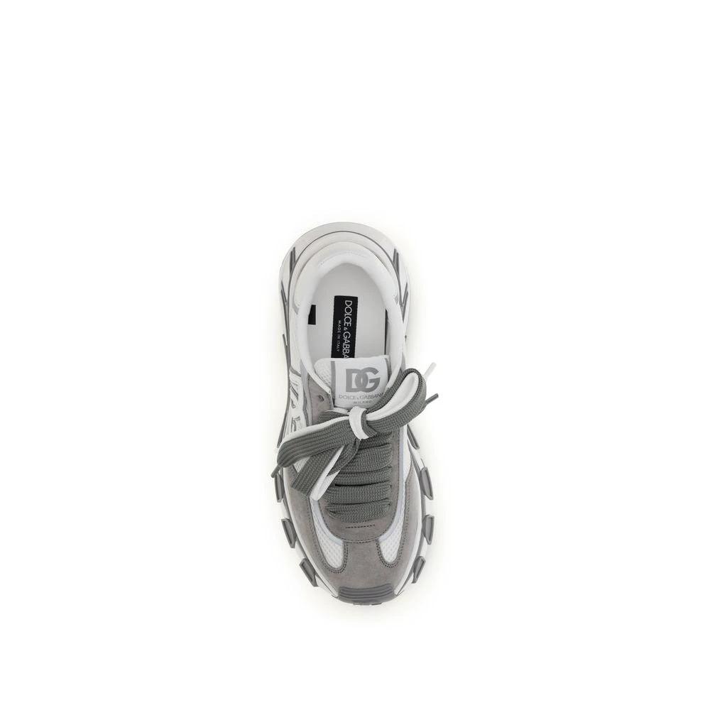 Dolce & Gabbana Gray Calf Leather Bos Taurus Athletic Sneakers by Dolce & Gabbana