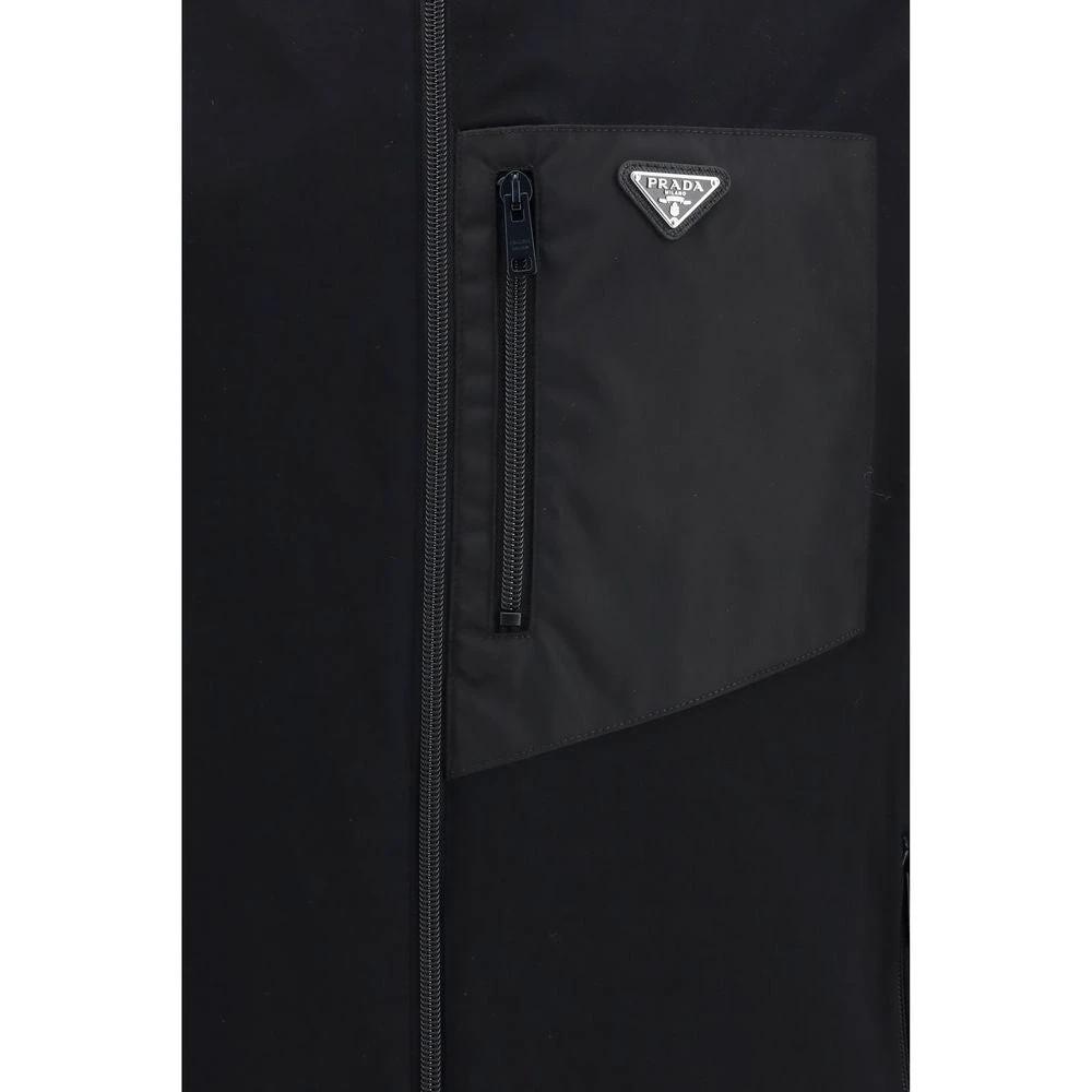 Prada Black Cotton Full-Length Jacket by Prada