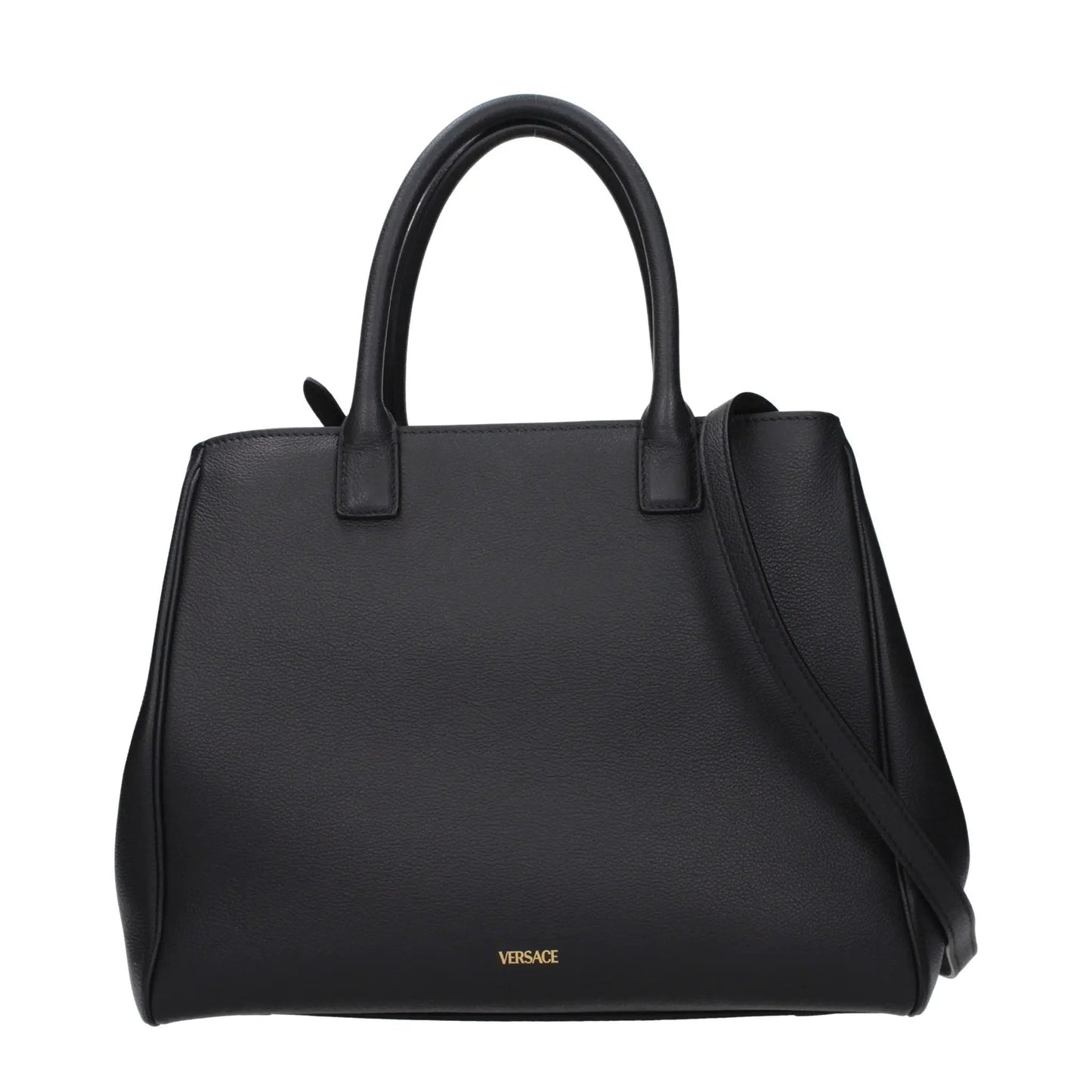 Versace Black Leather Handbag by Versace