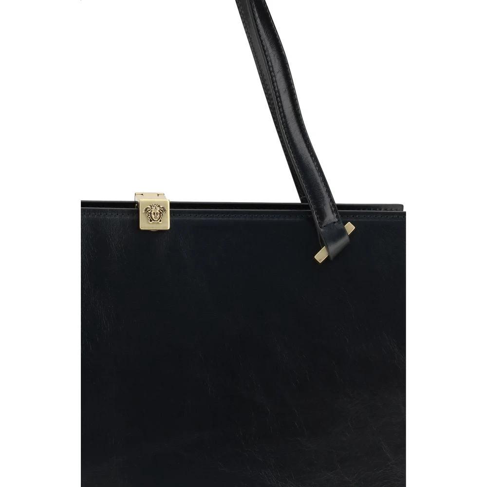Versace Black Calf Leather Bos Taurus Shoulder Bag by Versace
