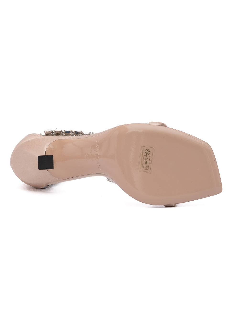Jimmy Choo – Sandales Verity 100 en Satin Rose Poudré Macaron | Talon 100 mm