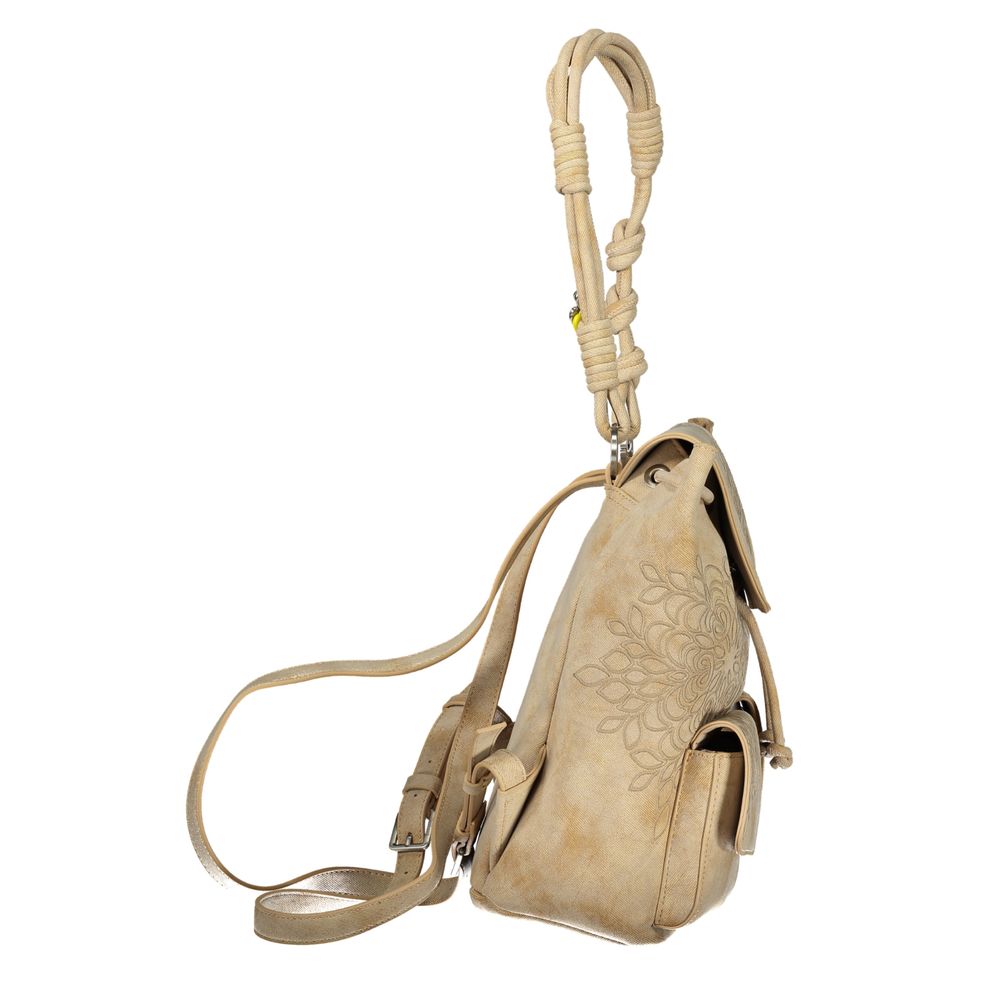 Sac à dos Desigual femme mini Sierra Prisma Sand en polyuréthane beige – DE-44260