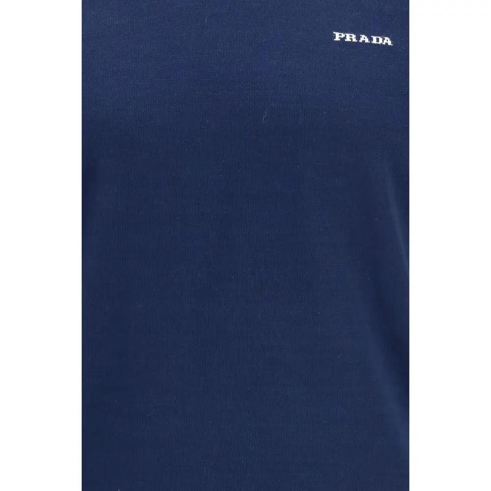 Prada Blue Cotton T-Shirt by Prada