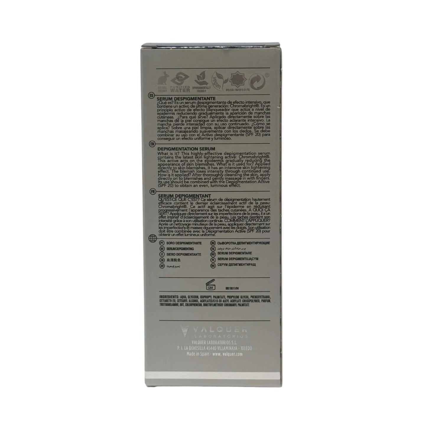 Sérum Despigmentante Facial de Efecto Intensivo - 30 ml by Valquer®