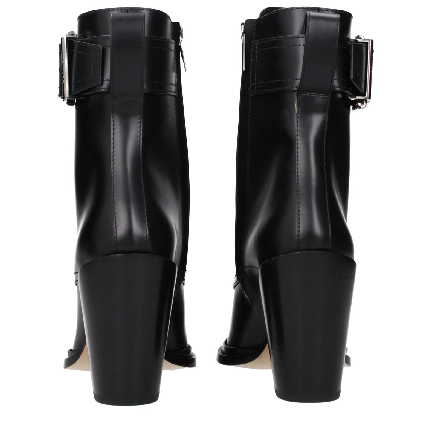 Jimmy Choo Black Leather Ankle Boots by Jimmy Choo